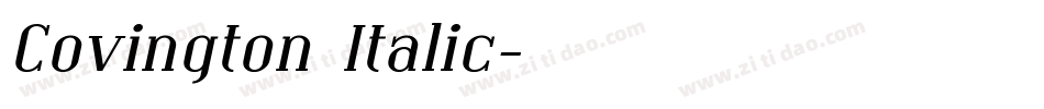 Covington Italic字体转换